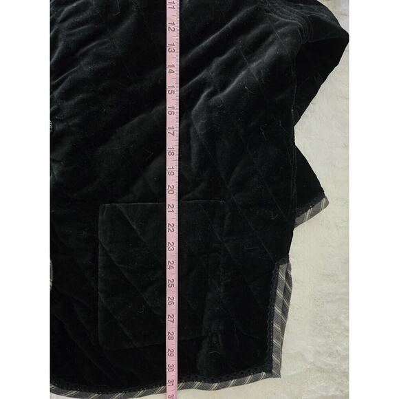 Koos Of Course Womens Reversible Quilted Paisley Black Velvet‎ Chore Jacket 1X - Picture 10 of 12